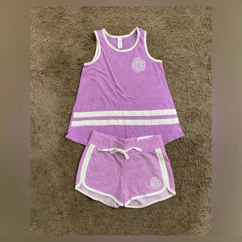 Girls Justice Purple Logo outfit size 8